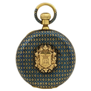 German gold and niello keyless pocket watch Circa 1880