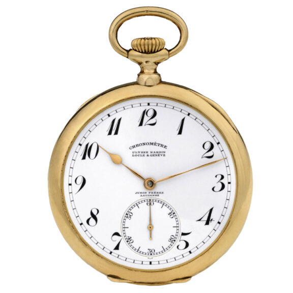 Swiss 18 carat gold open faced pocket watch Circa 1920