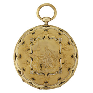 Swiss gold and enamel extra flat pocket watch Circa 1830