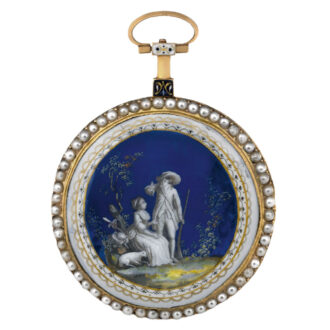 Swiss gold, enamel and pearl-set pocket watch Circa 1795