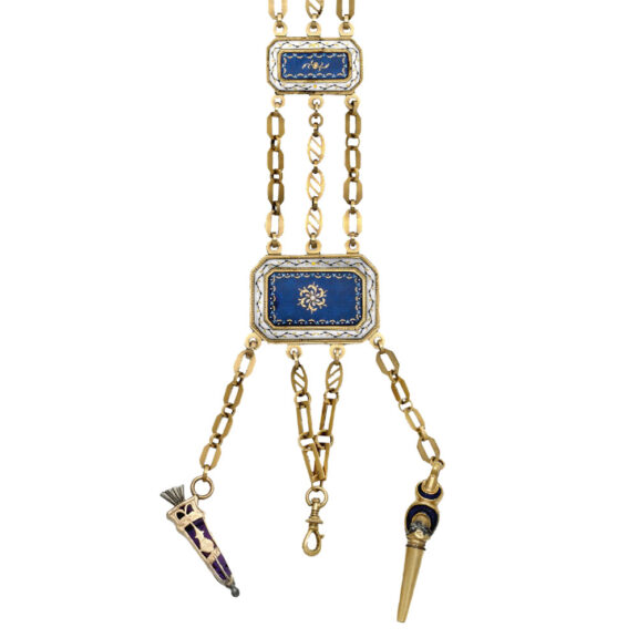 Swiss gold, enamel and pearl-set pocket watch Circa 1795 Swiss gold, enamel and pearl-set pocket watch Circa 1795