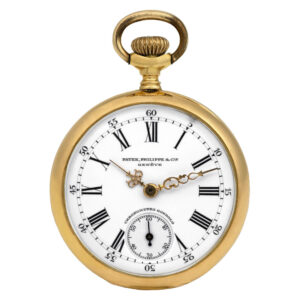 Swiss 18K yellow gold Chronometro Gondolo pendant watch Circa 1915