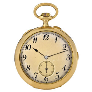 Swiss 18K gold grande sonnerie carillon pocket watch Circa 1910