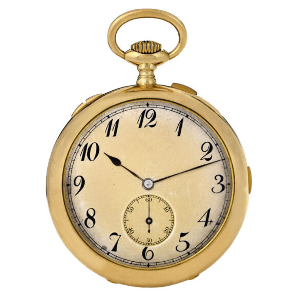Swiss 18K gold grande sonnerie carillon pocket watch Circa 1910