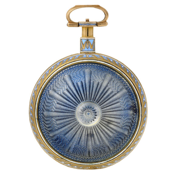 English gold and enamel George III pocket watch Circa 1790