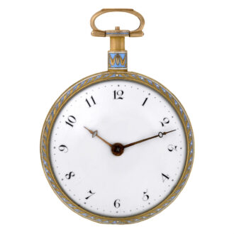English gold and enamel George III pocket watch Circa 1790