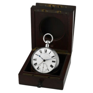 English silver marine deck watch with warning alarm Circa 1822