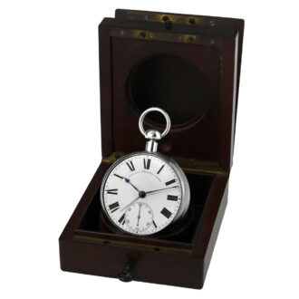 English silver marine deck watch with warning alarm Circa 1822