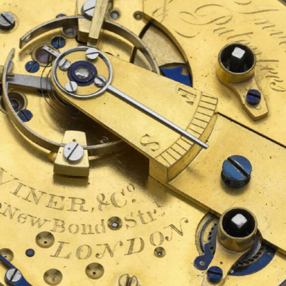English silver marine deck watch with warning alarm Circa 1822 English silver marine deck watch with warning alarm Circa 1822