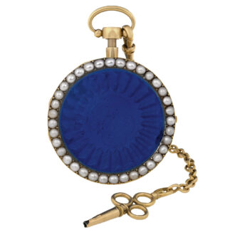 French gold, enamel and pearl set quarter repeater Circa 1815