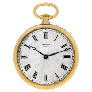French 18 carat yellow gold keyless dress watch Circa 1920