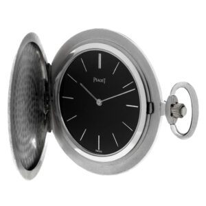 Elegant Swiss 18K white gold textured dress watch Circa 1970