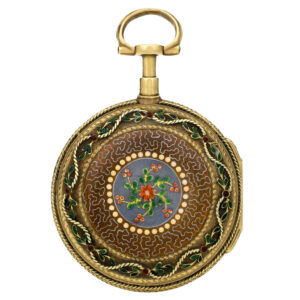 French gold and enamel Louis XVI pocket watch Circa 1780
