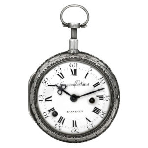 Fine English silver half-hour striking clockwatch Circa 1785