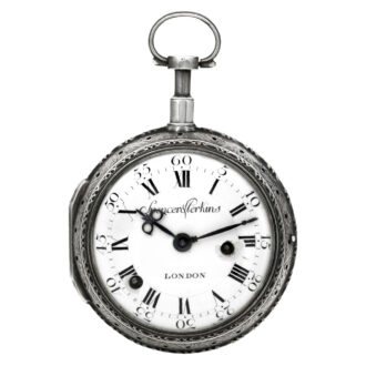 Fine English silver half-hour striking clockwatch Circa 1785