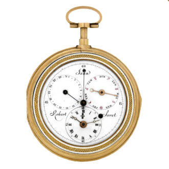 Swiss gold and enamel quarter repeating pocket watch Circa 1790