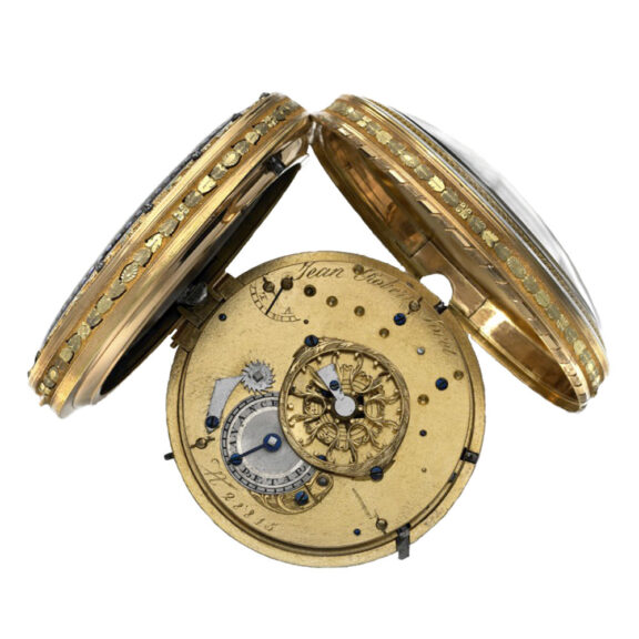 Swiss gold and enamel quarter repeating pocket watch Circa 1790 Swiss gold and enamel quarter repeating pocket watch Circa 1790