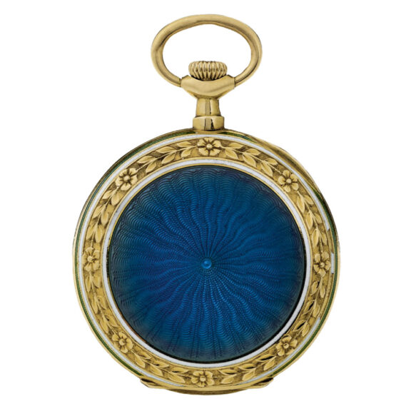 Swiss gold Belle Epoque keyless pendant watch Circa 1910