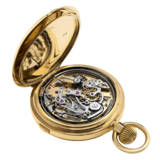 Swiss gold carillon watch with eight complications Circa 1895