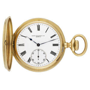 Fine Swiss gold hunting cased lever pocket watch Circa 1905
