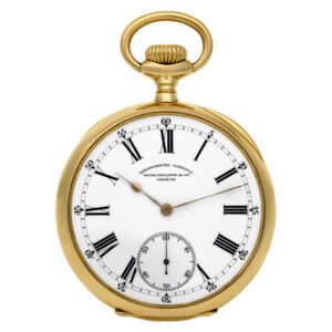 Swiss 18K yellow gold Chronometro Gondolo pocket watch Circa 1907