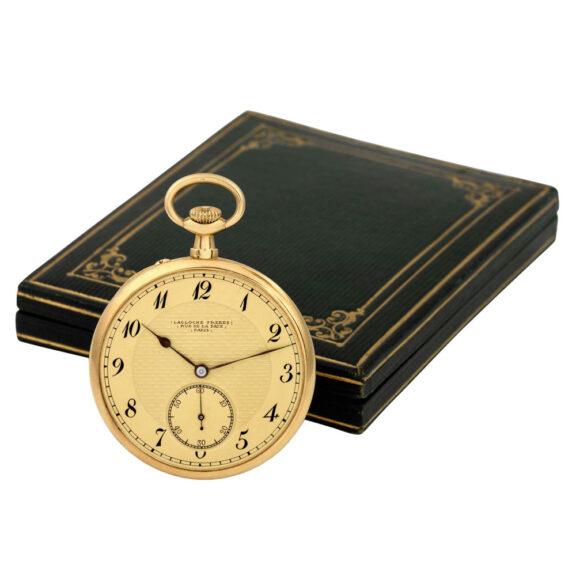 Swiss gold keyless lever chronometer dress watch Circa 1910