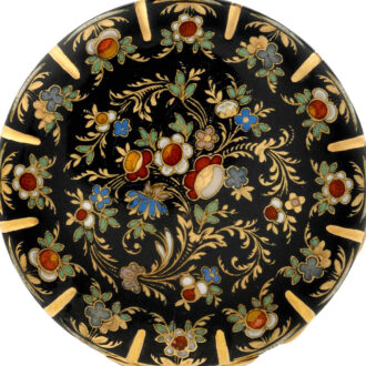 Swiss gold, champlevé enamel lady's pendant watch Circa 1840