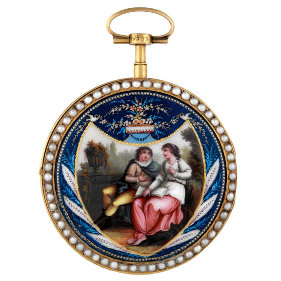 Swiss 18 carat gold open faced verge pocket watch Circa 1800