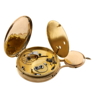 French gold mystery miniature portrait pendant watch Circa 1810