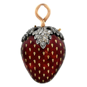 Swiss cylinder watch in the form of a strawberry Circa 1890