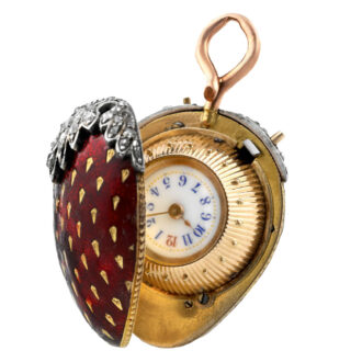 Swiss cylinder watch in the form of a strawberry Circa 1890
