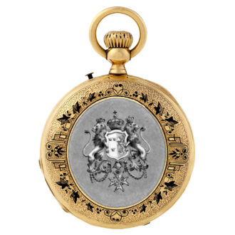Swiss gold and enamel Royal presentation watch Circa 1870