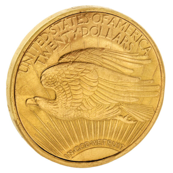Swiss 18 carat gold US twenty dollar coin watch Circa 1970 Swiss 18 carat gold US twenty dollar coin watch Circa 1970
