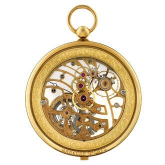 Swiss 18K yellow gold skeletonized dress watch Circa 1988