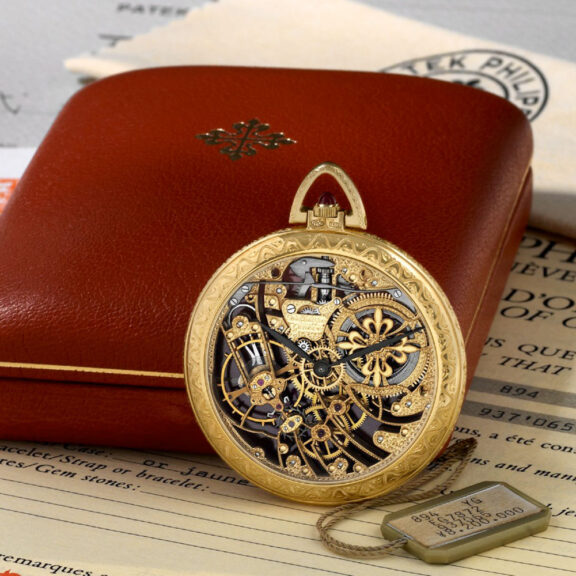 Swiss 18K yellow gold skeletonized dress watch Circa 1980
