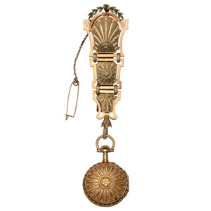 French 18K two-tone gold keyless lady's pendant watch Circa 1900