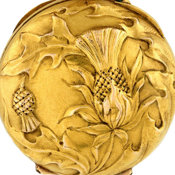 Swiss gold, pearl and diamond brooch watch Circa 1900 Swiss gold, pearl and diamond brooch watch Circa 1900