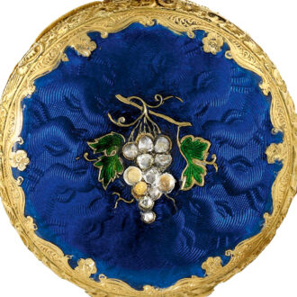 Swiss gold, enamel and diamond hunting cased watch Circa 1850