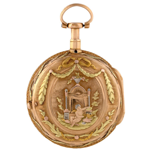Belgium varicoloured gold quarter repeating pocket watch Circa 1770