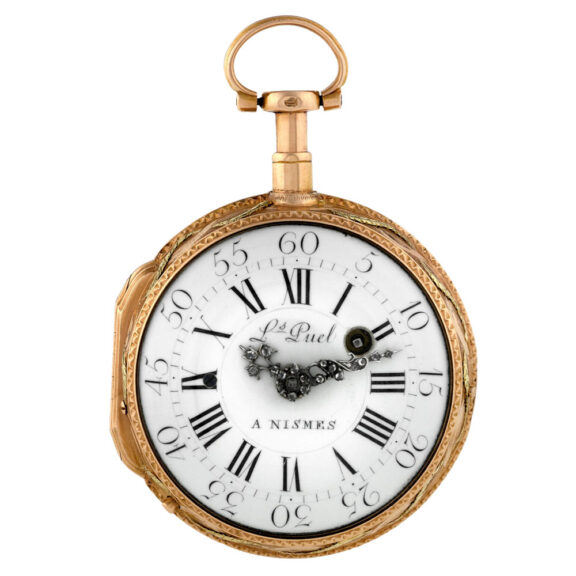 Belgium varicoloured gold quarter repeating pocket watch Circa 1770 Belgium varicoloured gold quarter repeating pocket watch Circa 1770