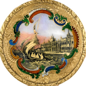 Fine Swiss 18K gold and enamel lady's pendant watch Circa 1835