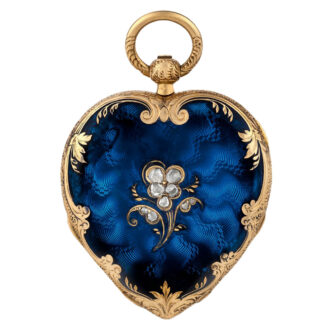 Swiss gold heart shaped ladies' pendant watch Circa 1850