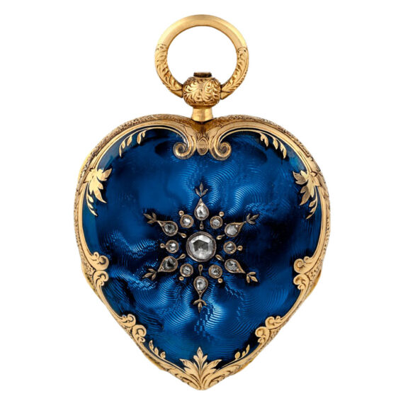 Swiss gold heart shaped ladies' pendant watch Circa 1850