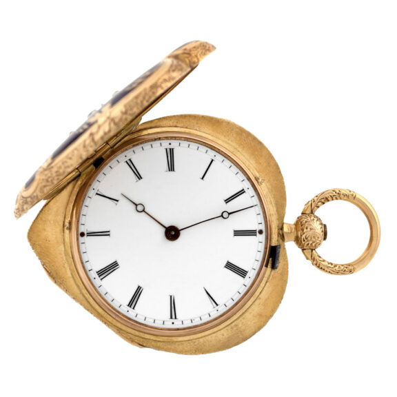 Swiss gold heart shaped ladies' pendant watch Circa 1850 Swiss gold heart shaped ladies' pendant watch Circa 1850