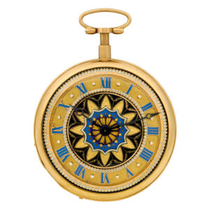 Fine Swiss gold quarter repeating erotic musical pocket watch Circa 1820