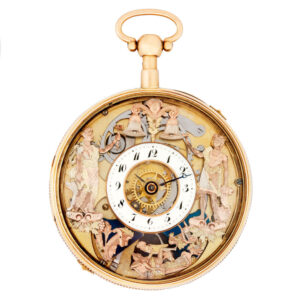 Swiss 18K gold half-skeletonised quarter repeater Circa 1815