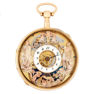 Swiss 18K gold half-skeletonised quarter repeater Circa 1815