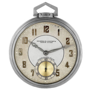 Swiss 18K white gold Art Deco keyless dress watch Circa 1935