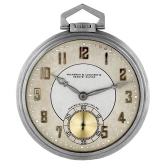 Swiss 18K white gold Art Deco keyless dress watch Circa 1935