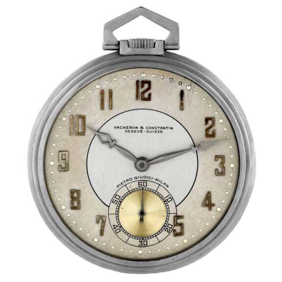 Swiss 18K white gold Art Deco keyless dress watch Circa 1935